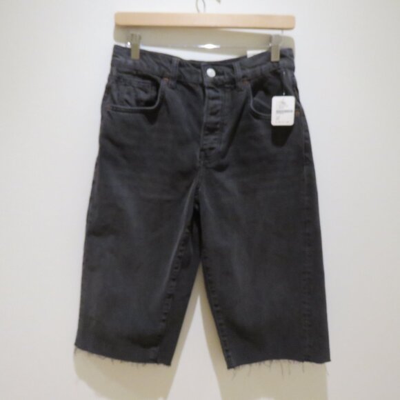 FREE PEOPLE WE THE FREE Jam Session Relaxed Capri Jean Rocksteady Black Boho NWT - Picture 3 of 15